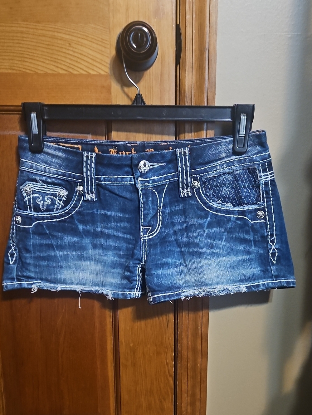 Rock Revival Ali Low-Rise Distressed Denim Shorts - Picture 3 of 9